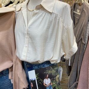 By Together Cream Button Down Shirt